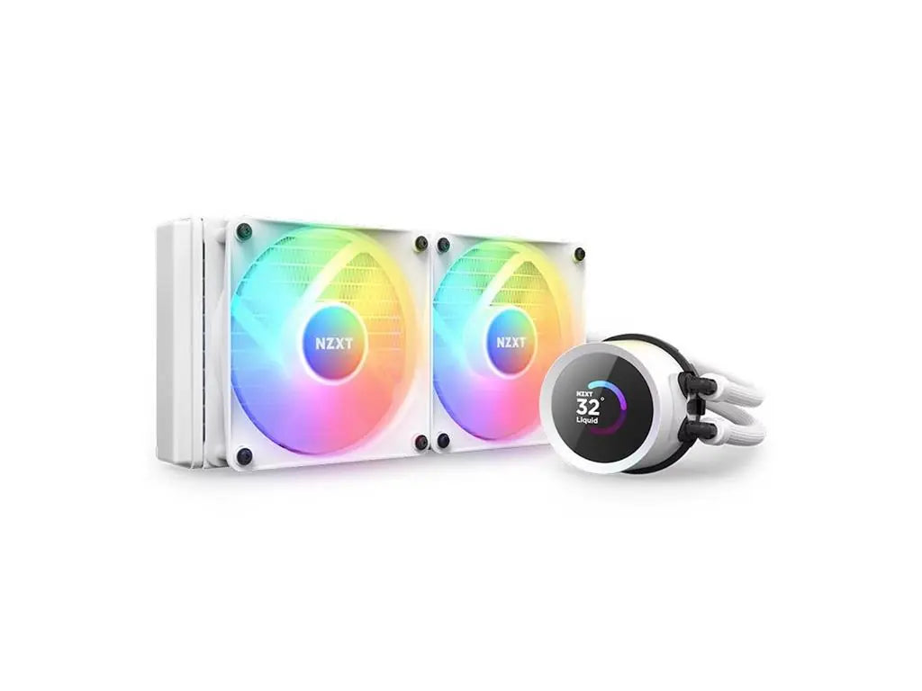 Water Cooler P/ Processador Nzxt Kraken 240 Rgb P/ Intel/Amd Branco - Rl-Kr240-W1