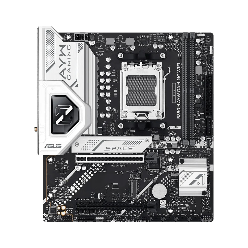 Placa Mae Asus Amd (Am5) Ddr5 Micro Atx - B850m Ayw Gaming Wifi