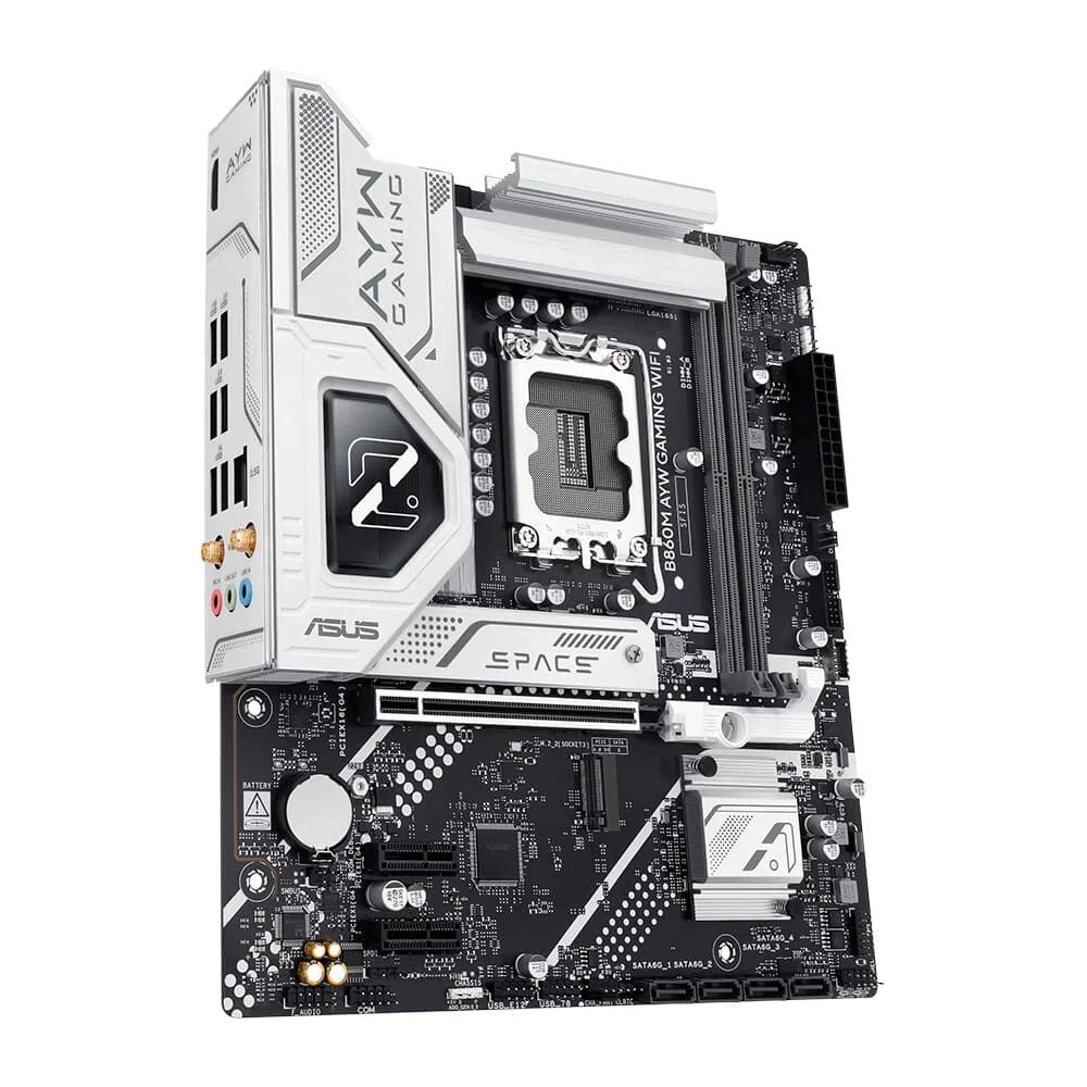 Placa Mae Asus Intel (Lga1851) Ddr5 Micro Atx - B860m Ayw Gaming Wifi
