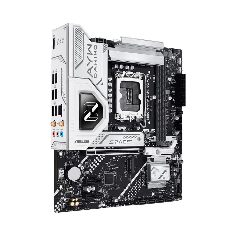 Placa Mae Asus Intel (Lga1851) Ddr5 Micro Atx - B860m Ayw Gaming Wifi