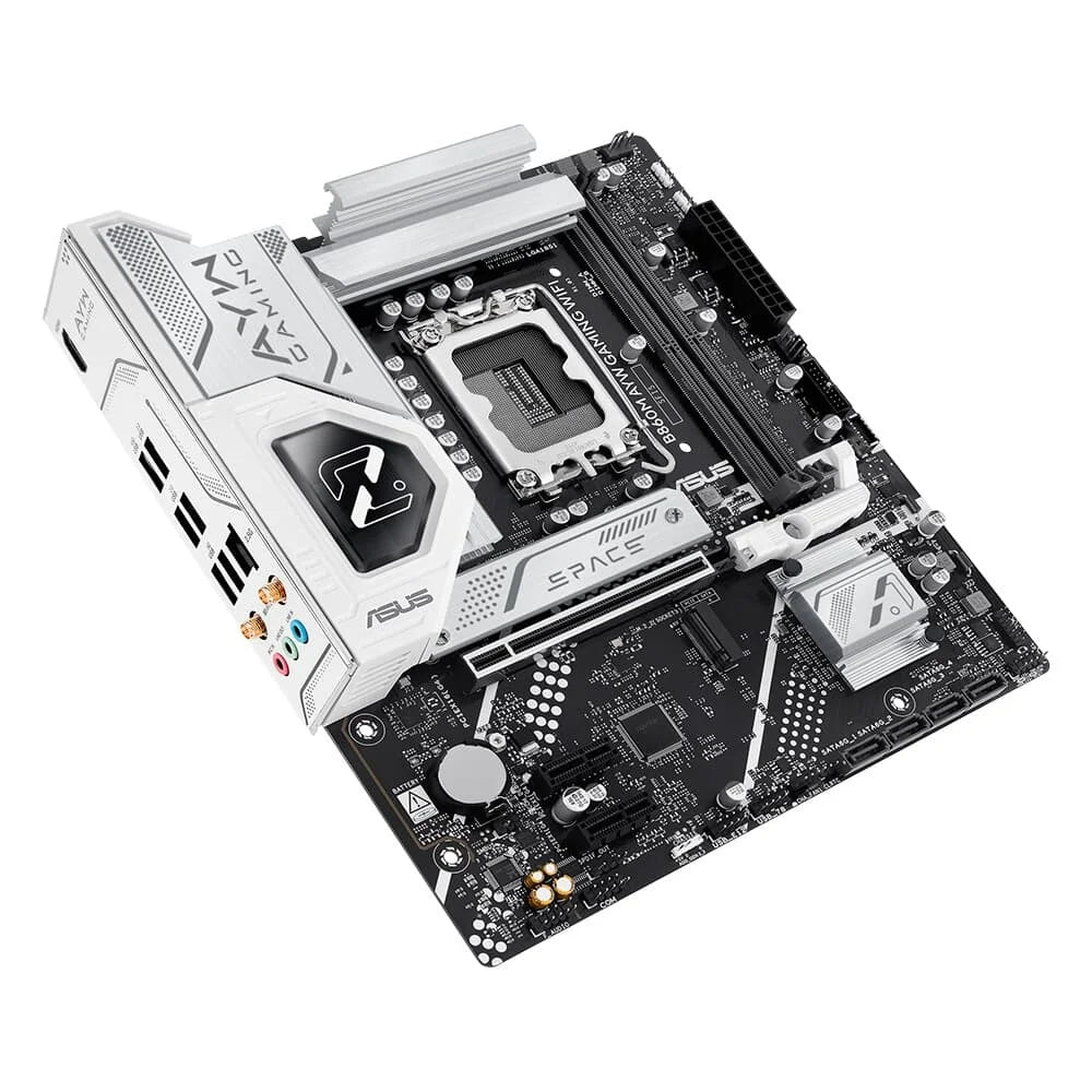 Placa Mae Asus Intel (Lga1851) Ddr5 Micro Atx - B860m Ayw Gaming Wifi