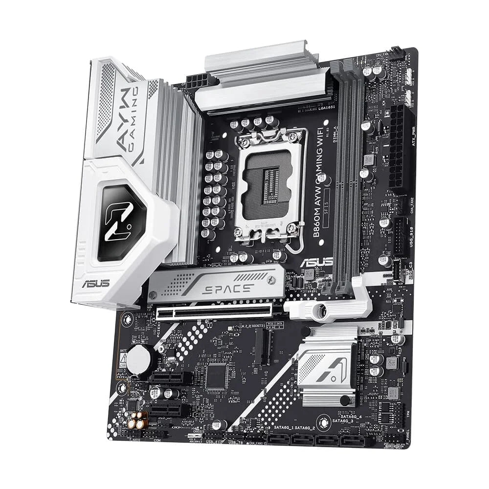 Placa Mae Asus Intel (Lga1851) Ddr5 Micro Atx - B860m Ayw Gaming Wifi