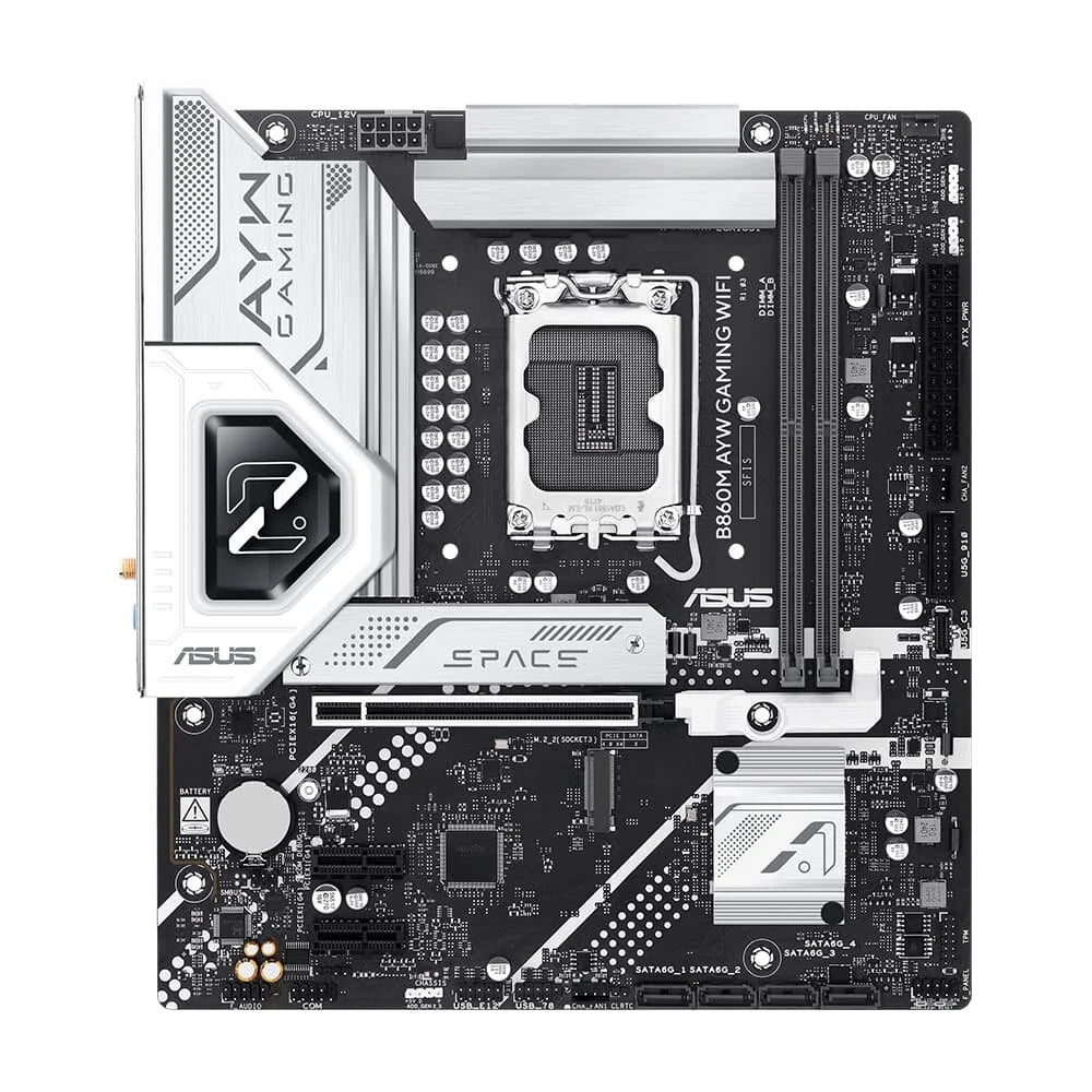 Placa Mae Asus Intel (Lga1851) Ddr5 Micro Atx - B860m Ayw Gaming Wifi