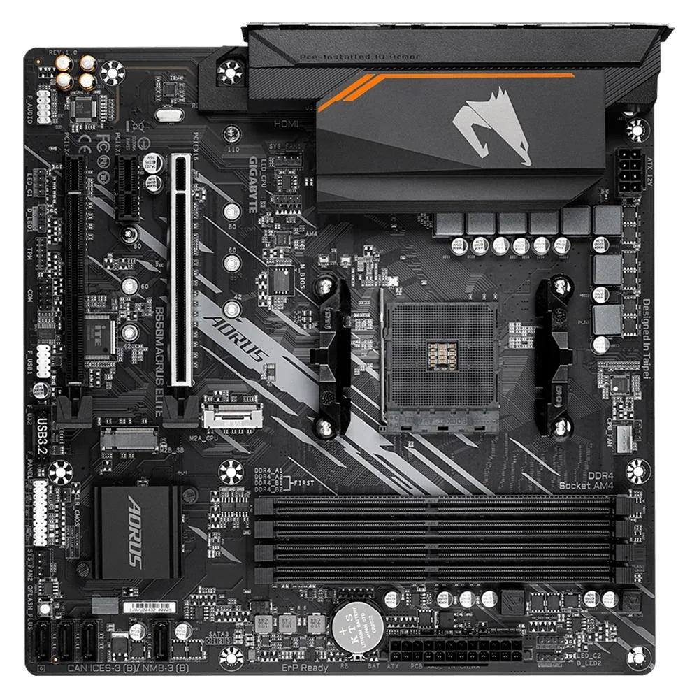 Placa Mae Gigabyte Amd (Am4) Ddr4 Micro Atx - B550m Aorus Elite