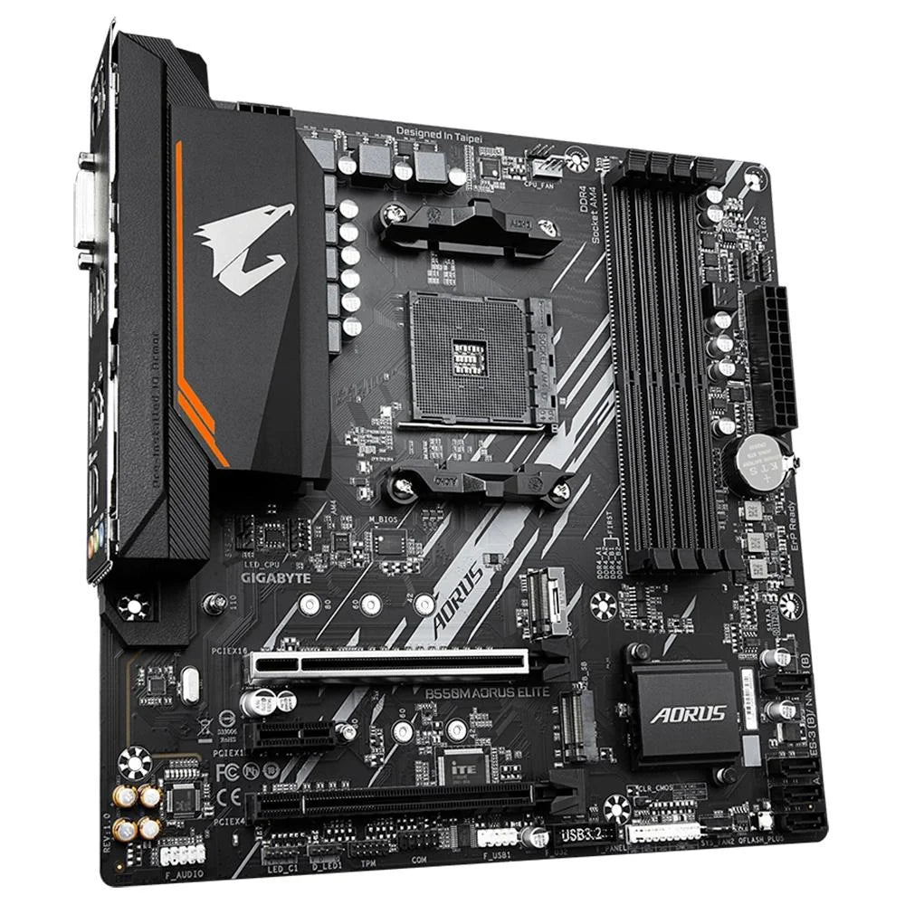 Placa Mae Gigabyte Amd (Am4) Ddr4 Micro Atx - B550m Aorus Elite