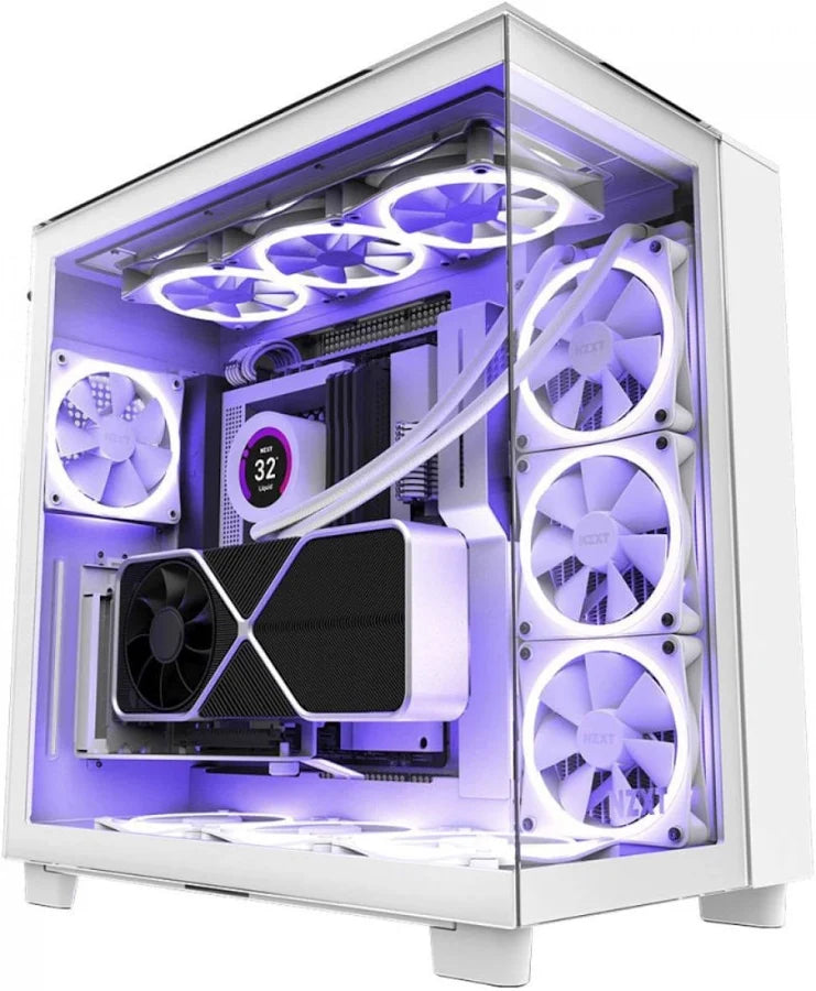 Gabinete Gamer Nzxt H9 Elite Branco Rgb Lateral de Vidro Mini-Itx/Micro-Atx/Atx - Cm-H91ew-01