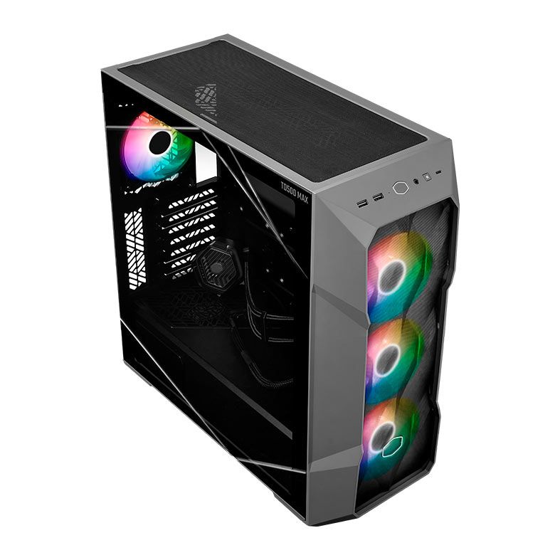 Gabinete Gamer Cooler Master Td500 Max Preto Argb C/Water Cooler e Fonte 850w Gold - Td500v2-Mgnn85-Sl0